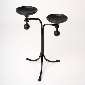 Cast Iron Candelabra | Vintage Iron Candle Holder