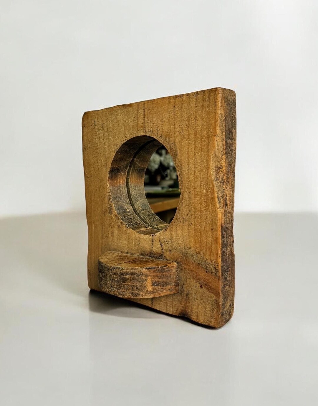 Hand Carved Wooden Wall Mirror Rustic Decor Carved Wood Wall Art ...