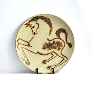 Michael Cardew Ceramic Horse Plate | Kingwood Pottery Plate | British Art | Collectible Art