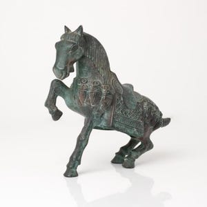 Chinese Battle Horse Statue | Tang Dynasty Style Horse | Bronze Battle Horse |