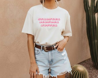 Stronger Blonder Hotter Womens Country Music T-Shirt |Megan M | Western graphic tee | Cowgirl Coquette | Cloud 9 Concert | 6 months later