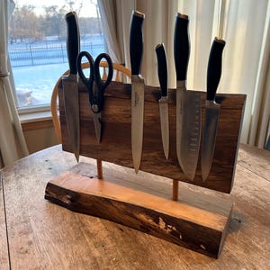Magnetic Knife Block / Wooden Knife Holder