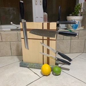 Magnetic Knife Block / Wooden Knife Holder MADE TO ORDER