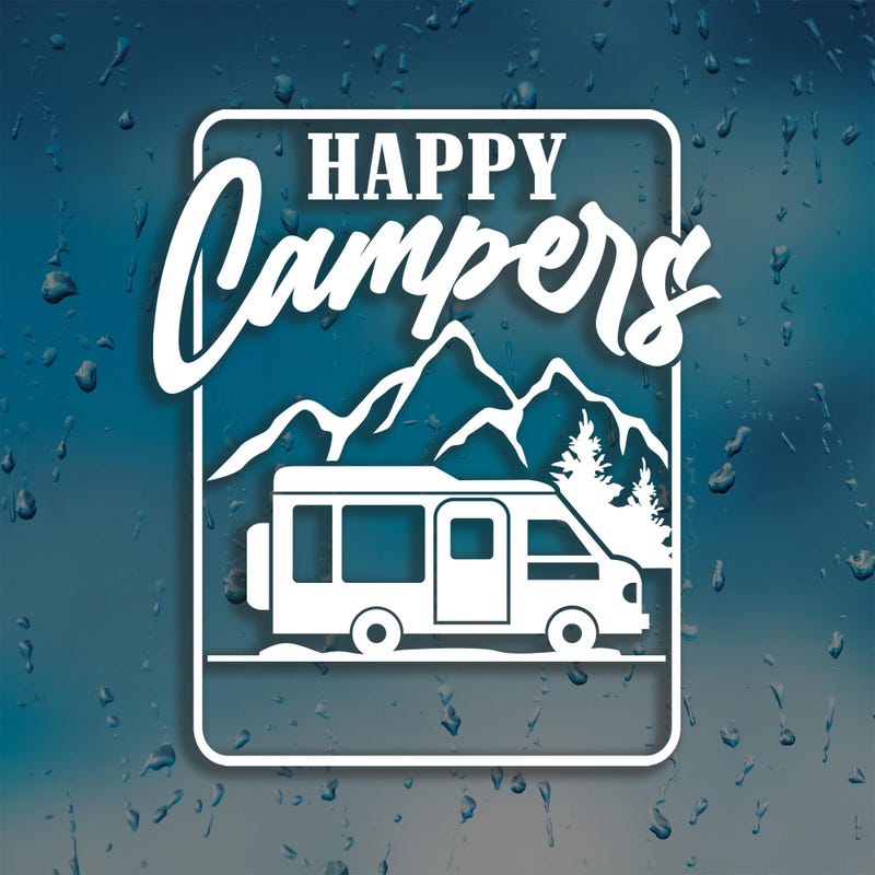 Happy Camper Decal - Etsy