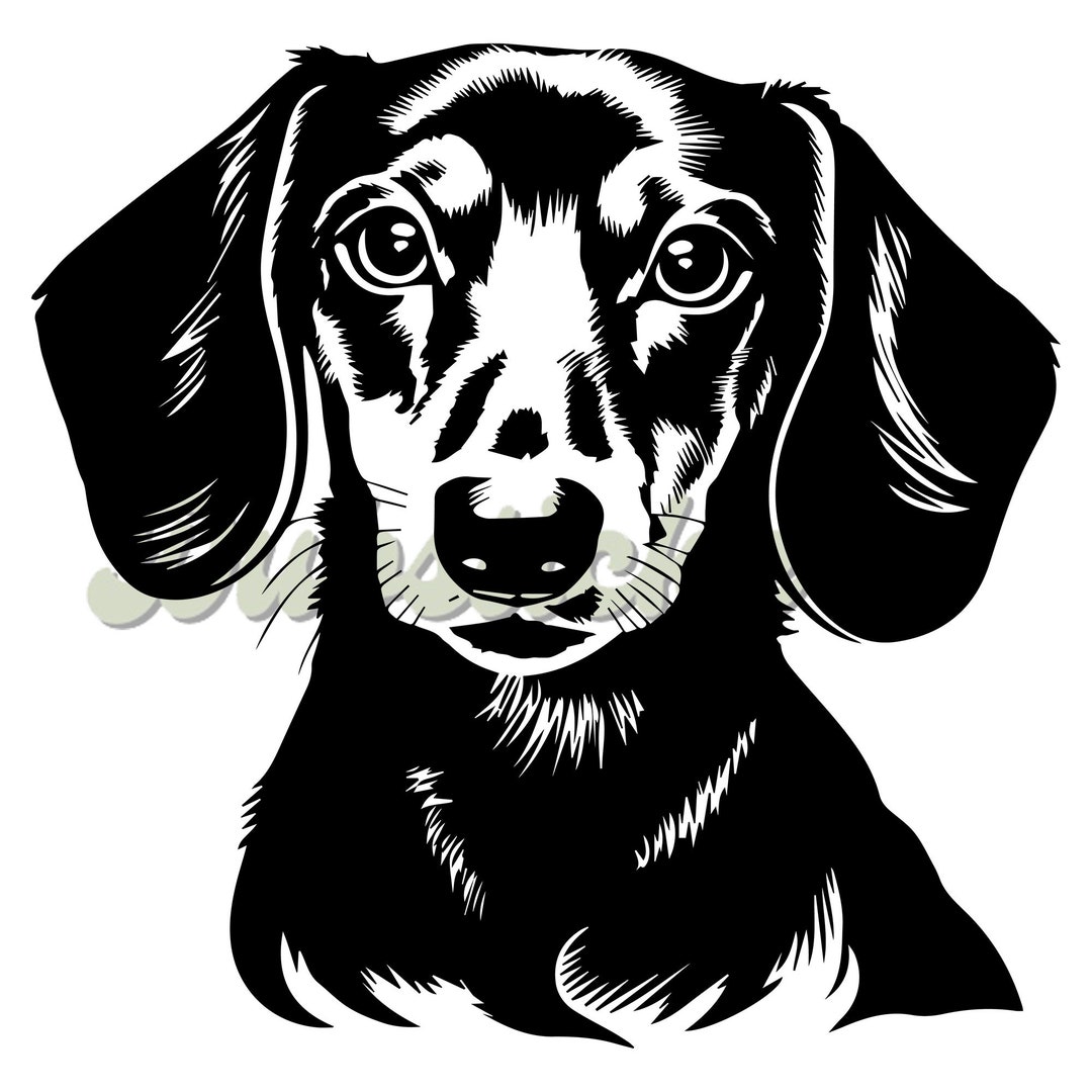 Dachshund Sausage Dog Head Decal Vinyl Waterproof Sticker Car Window