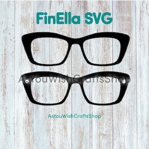 Finella, Par de anteojos compatibles, Finley, Adorno, SVG, Descarga digital, Anteojos Svg, Marco de anteojos Svg, Archivo de corte para cricut, Clipart