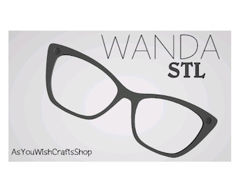 Wanda, plik drukarki 3D, Pair Eyewear kompatybilny, plik STL, STL Digital Download, Oprawki okularowe STL, Pair eyewear, Okulary magnetyczne