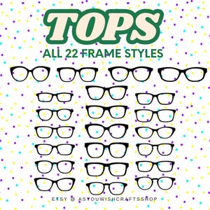 Paire de lunettes, décorations de bricolage, SVG, téléchargement numérique, lunettes de vue SVG, svg cadre de lunettes, fichier de coupe pour Cricut