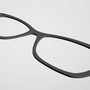 Pu&ograve; includere: Montatura per occhiali in plastica nera con forma ovale arrotondata.