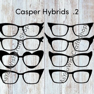 Casper, paire de lunettes compatible, hybride, Topper, SVG, téléchargement numérique, lunettes Svg, fichier de coupe pour Cricut, Silhouette, magnétique