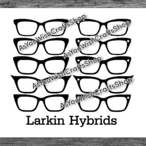 Larkin, compatible paire de lunettes, hybride, lunettes, décoration de table, SVG, téléchargement numérique, lunettes Svg, lunettes Svg, fichier de coupe cricut, silhouette