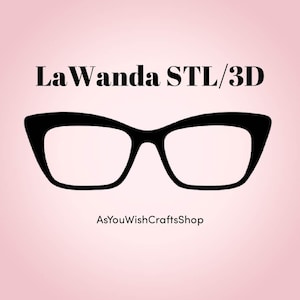 Lawanda, Larkin Pair Eyewear compatible, 3D printer file, STL file, STL Digital Download, Eyeglasses, Eyeglass Frame STL, Magnetic glasses