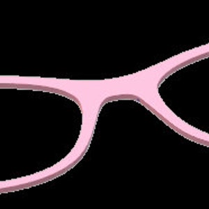 K&ouml;nnte beinhalten: Eine rosafarbene Cat-Eye-Brille.