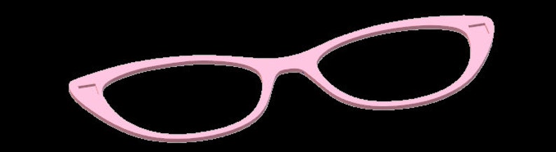 K&ouml;nnte beinhalten: Eine rosafarbene Cat-Eye-Brille.