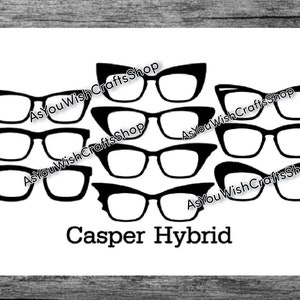 Casper, paire de lunettes compatible, Casper hybride, lunettes, Topper, SVG, téléchargement numérique, lunettes Svg, cadre Svg, fichier de coupe pour cricut