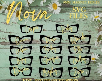 Ausgefallen, Topper SVG-Dateien, Hybrid, Paar Brille kompatibel, magnetische Brille, digitaler Download, 6 mm Magnete