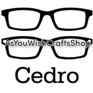 Cedro, paire de lunettes compatible, Topper, SVG, téléchargement numérique, lunettes Svg, monture de lunettes Svg, lunettes, fichier de coupe pour cricut, silhouette
