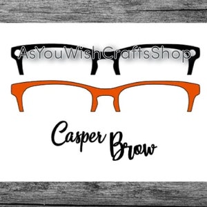 Casper, paire de lunettes compatible, sourcils, hybride, Ella, Topper, SVG, téléchargement numérique, lunettes, cadre de lunettes Svg, fichier de coupe pour cricut