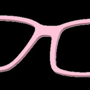 K&ouml;nnte beinhalten: Rosa Plastik-Brille mit quadratischer Form.