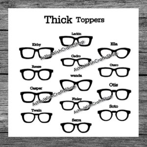 Épais, compatible avec une paire de lunettes, hybride, trous pour aimants de 5 mm, décoration, SVG, téléchargement numérique, lunettes de vue Svg, lunettes, fichier de coupe pour Cricut