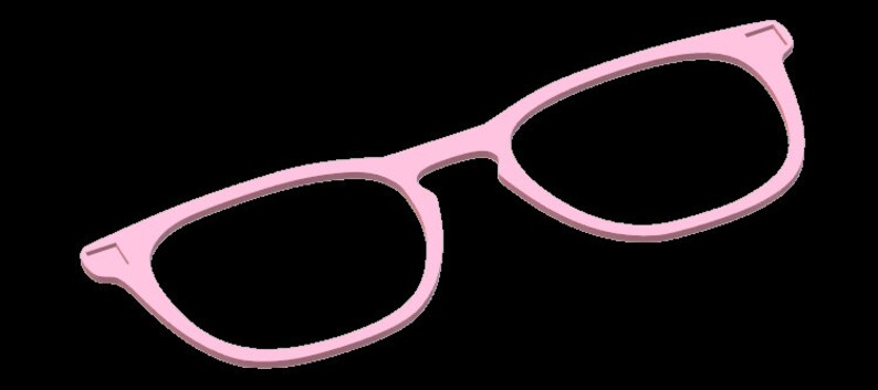 K&ouml;nnte beinhalten: Eine Brille aus rosa Plastik mit einem runden Rahmen.