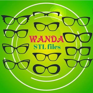 Wanda, Pair Eyewear compatible, 3D printer file, STL file, STL Digital Download, Eyeglasses, Eyeglass Frame STL, Magnetic glasses