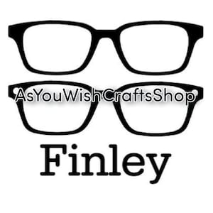 Finley, paire de lunettes compatible, Topper, SVG, téléchargement numérique, lunettes Svg, lunettes cadre Svg, lunettes, couper fichier pour cricut, clipart
