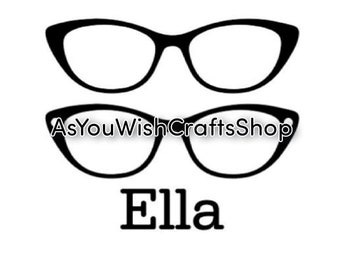 Ella, Brille kompatibel, Brille, Topper, SVG, digitaler Download, Brillen svg, Brillenrahmen svg, Schnittdatei für Cricut, Silhoutte