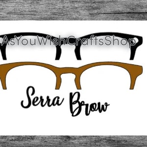 Serra, Par de gafas compatibles, Ceja, Híbrido, Ella, Adorno, SVG, Descarga digital, Gafas Svg, Marco de gafas Svg, Archivo de corte para Cricut