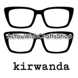 Kirwanda, paire de lunettes compatible, hybride, lunettes, décoration de table, SVG, téléchargement numérique, lunettes Svg, monture de lunettes Svg, fichier de coupe cricut
