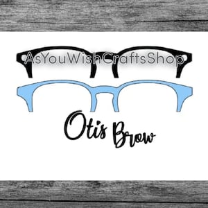Otis, paire de lunettes compatible, sourcils, hybride, Topper, SVG, téléchargement numérique, lunettes Svg, cadre lunettes Svg, fichier de coupe pour Cricut