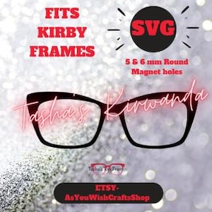 Kirby, Wanda hybride, compatible avec une paire de lunettes, fichier SVG, téléchargement numérique, lunettes magnétiques SVG, fichier de coupe pour Cricut, trous pour aimants de 5 et 6 mm