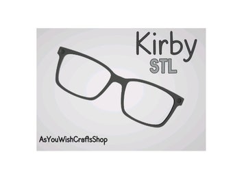 Kirby, Para okularów kompatybilnych, Plik drukarki 3D Kirby, Plik STL, Pobieranie cyfrowe STL, Okulary, Oprawki okularowe STL, Okulary magnetyczne