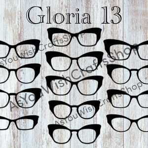 Par de anteojos compatibles, Gloria, Topper, SVG, Descarga digital, Anteojos Svg, Archivo de corte para Cricut, Silhouette, Anteojos magnéticos