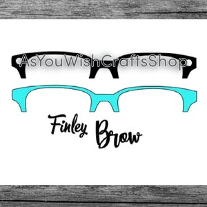 Finley, paire de lunettes compatible, sourcils hybride, Ella, Topper, SVG, téléchargement numérique, lunettes Svg, monture de lunettes Svg, fichier de coupe pour cricut