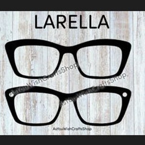 Larella, paire de lunettes compatible, Larkin, Topper, SVG, téléchargement numérique, lunettes Svg, lunettes cadre Svg, fichier de coupe pour cricut, clipart