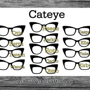 Oeil de chat, compatible paire de lunettes, hybride, décoration de table, SVG, téléchargement numérique, lunettes Svg, monture de lunettes Svg, fichier de coupe pour cricut