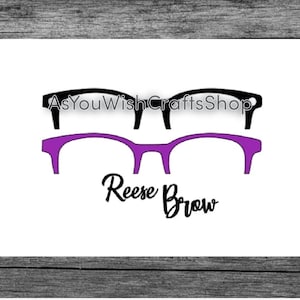 Reese, paire de lunettes compatible, sourcils, hybride, Ella, Topper, SVG, téléchargement numérique, lunettes Svg, cadre lunettes Svg, fichier de coupe pour Cricut