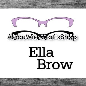 Ella, paire de lunettes compatible, sourcils, décoration de table, SVG, téléchargement numérique, Svg de lunettes, Svg de cadre de lunettes, fichier de coupe pour cricut, silhouette