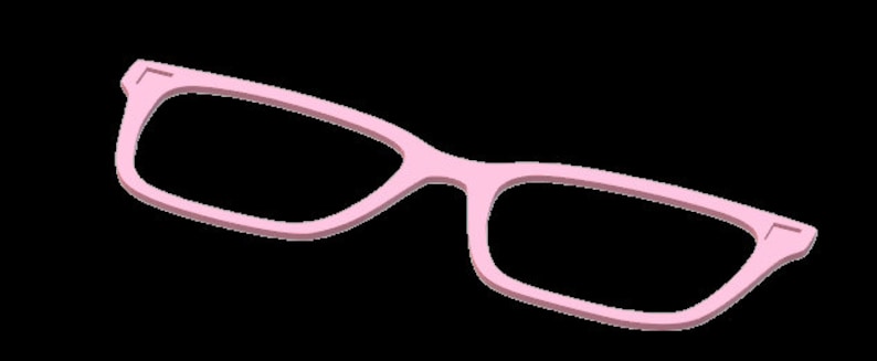K&ouml;nnte beinhalten: Eine Brille aus rosa Plastik mit einem runden Rahmen.