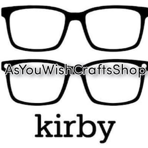 Kirby, paire de lunettes compatible, lunettes, Topper, SVG, téléchargement numérique, lunettes Svg, lunettes cadre Svg, fichier de coupe pour cricut, clipart