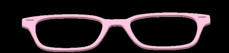 K&ouml;nnte beinhalten: Eine Brille aus rosa Plastik mit einem abgerundeten quadratischen Gestell.