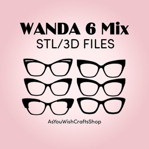 Wanda, Pair Eyewear compatible, Hybrid, 3D printer file, STL file, STL Digital Download, Eyeglasses, Eyeglass Frame STL, Magnetic glasses