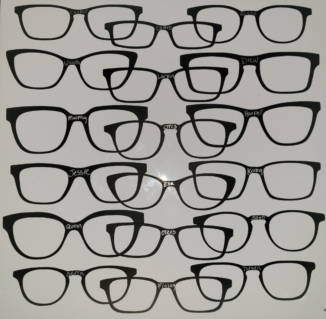 Pair Eyewear Try on Cardstock Cutouts Etsy