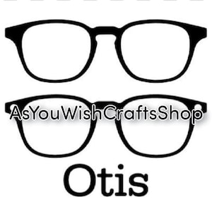 Otis, paire de lunettes compatible, lunettes, Topper, SVG, téléchargement numérique, lunettes Svg, monture de lunettes Svg, fichier de coupe pour cricut, silhouette