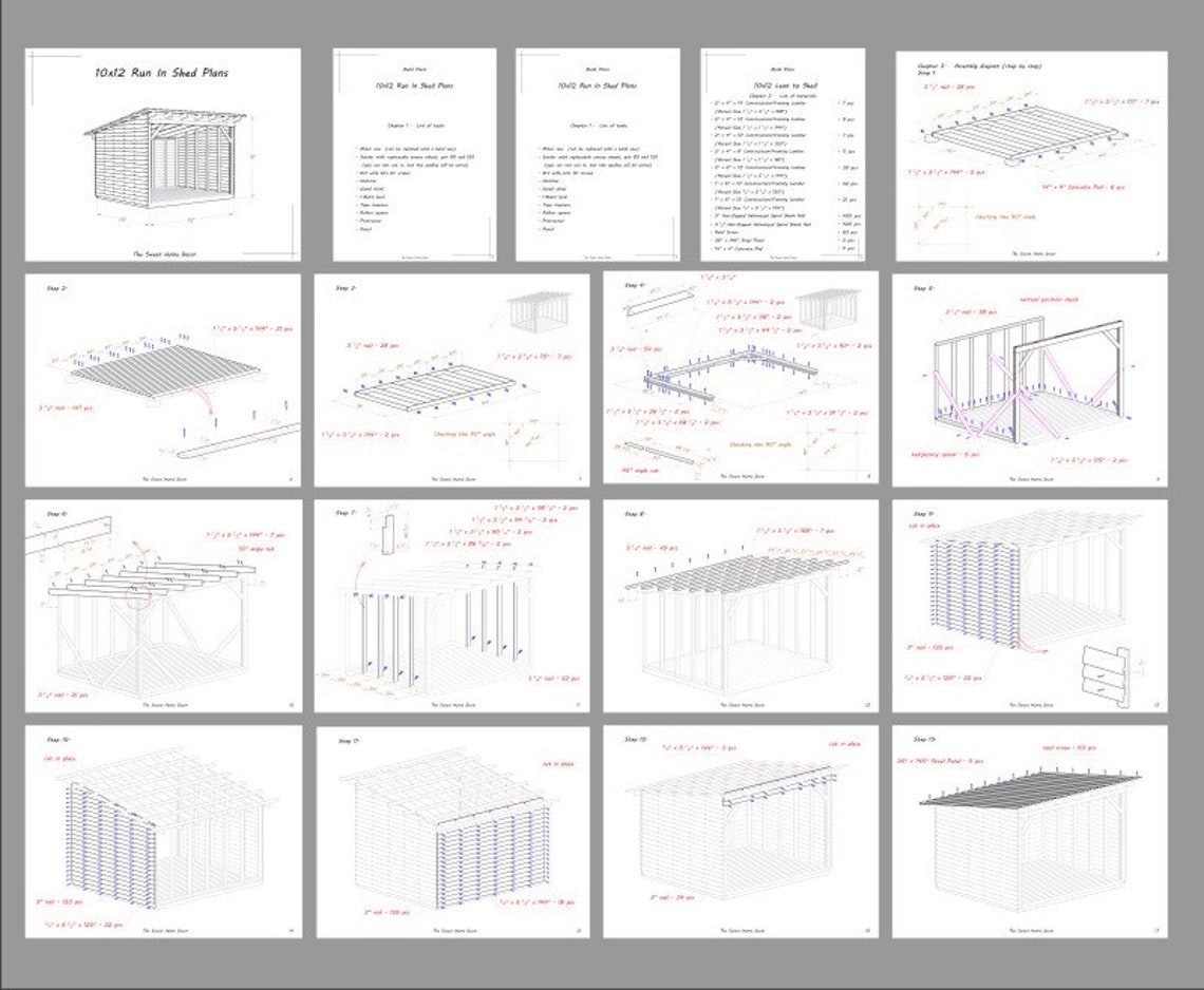 Diy 10x12 Run in shed plans in pdf. Diy garden shed plans