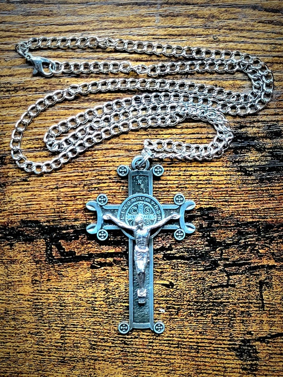 Scroll Crucifix Pendant