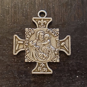 St. Joseph Maltese Cross Shaped Medal