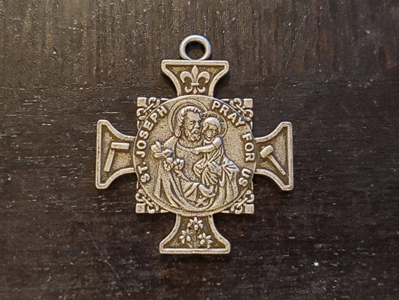 St. Joseph Maltese Cross Shaped Medal