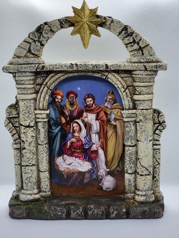 Let Us Adore Him Nativity Stand